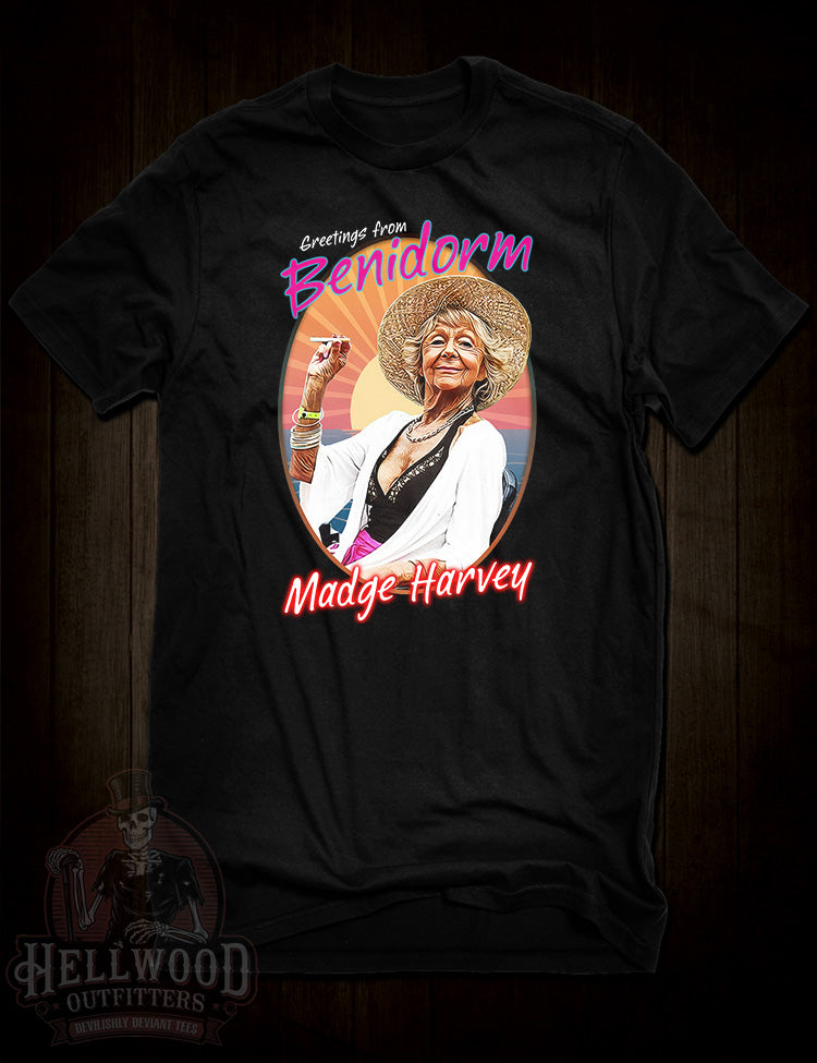 Madge Harvey Benidorm t-shirt