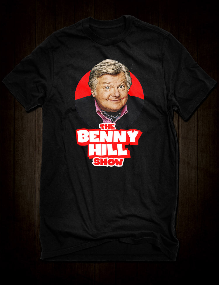 Benny Hill Show T-Shirt featuring classic image of comedian.