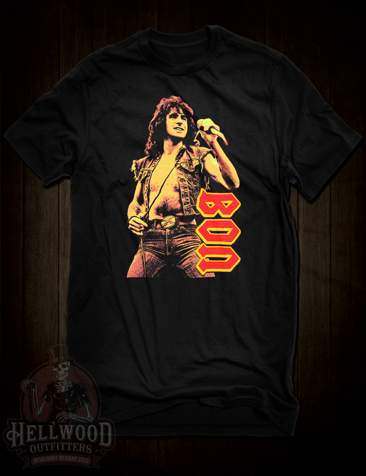 Bon Scott vintage AC/DC t-shirt front view
