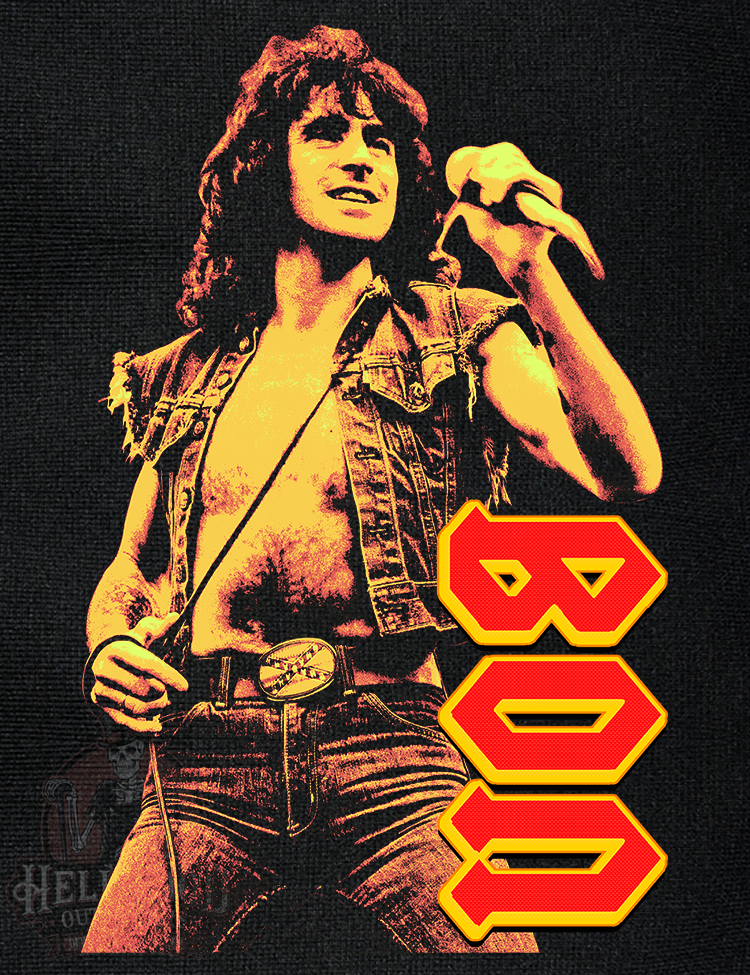Rock and roll tribute shirt for Bon Scott