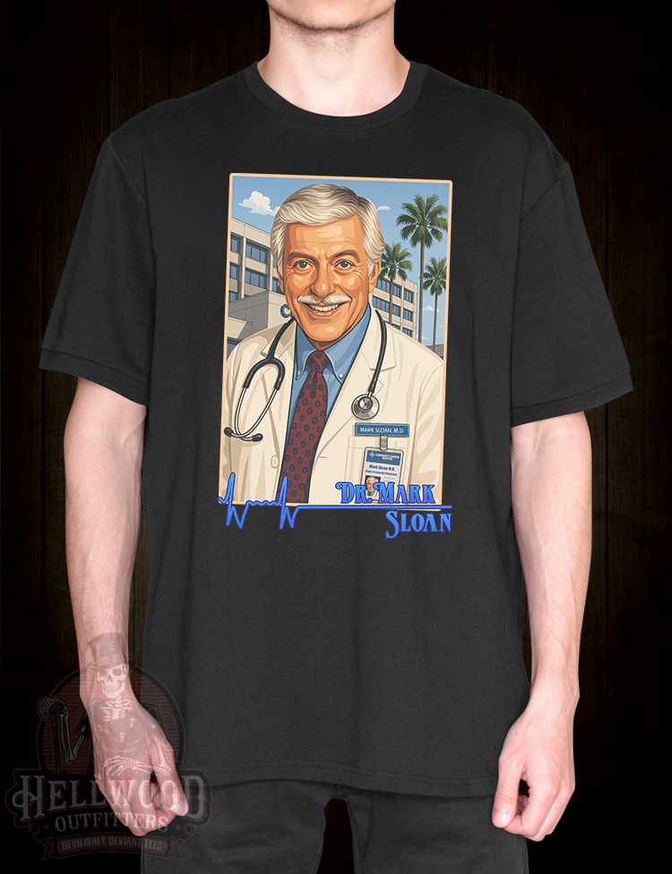 Dr Mark Sloan stethoscope detective t-shirt design