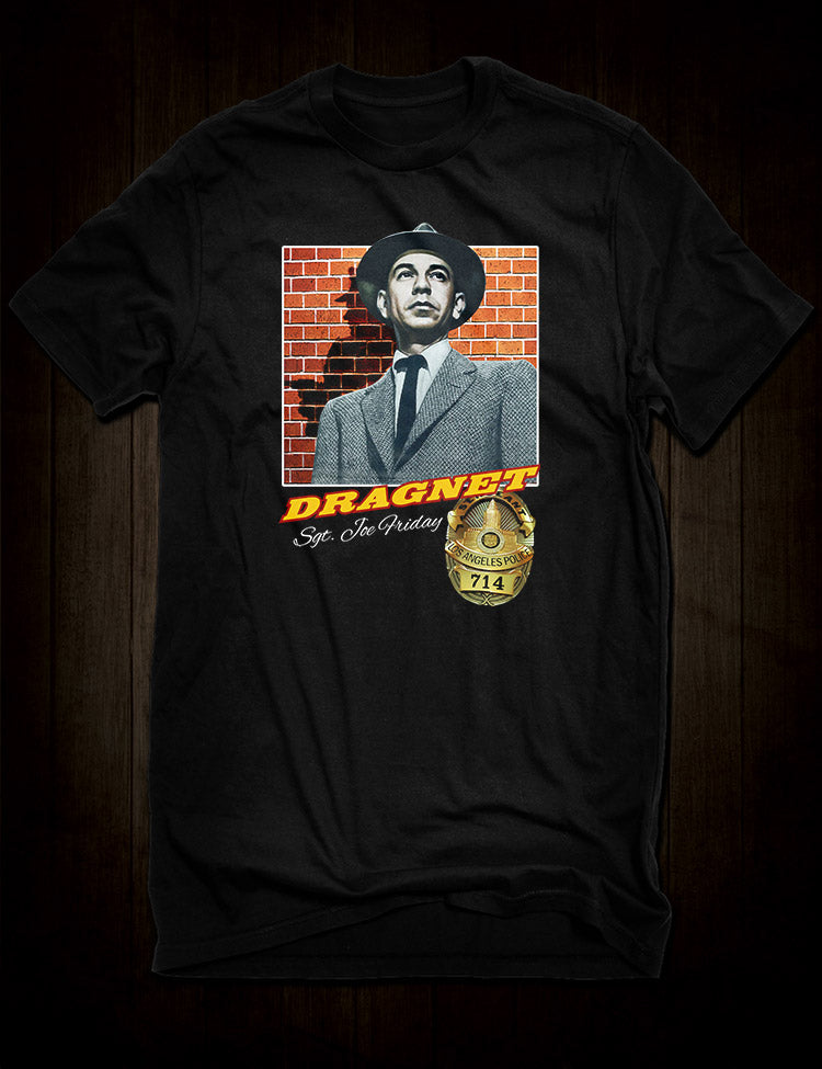 Retro Dragnet tee featuring Sergeant Joe Friday