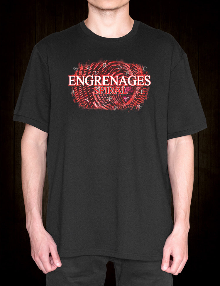 Cult French Crime Drama Engrenages T-Shirt Spiral