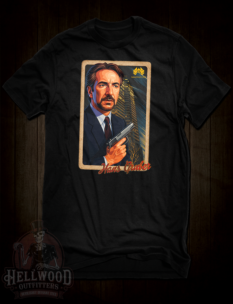 Hans Gruber t-shirt Die Hard villain tribute design