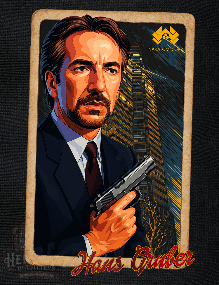 Die Hard Hans Gruber shirt pop culture apparel