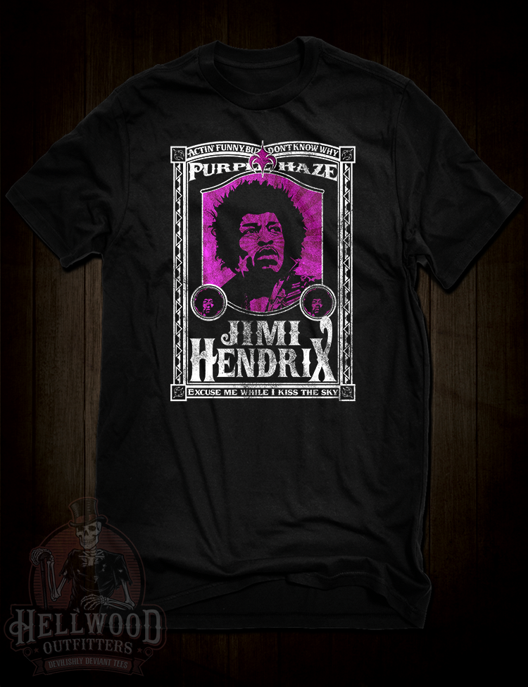 Jimi Hendrix Purple Haze T-Shirt – Psychedelic Rock Tribute