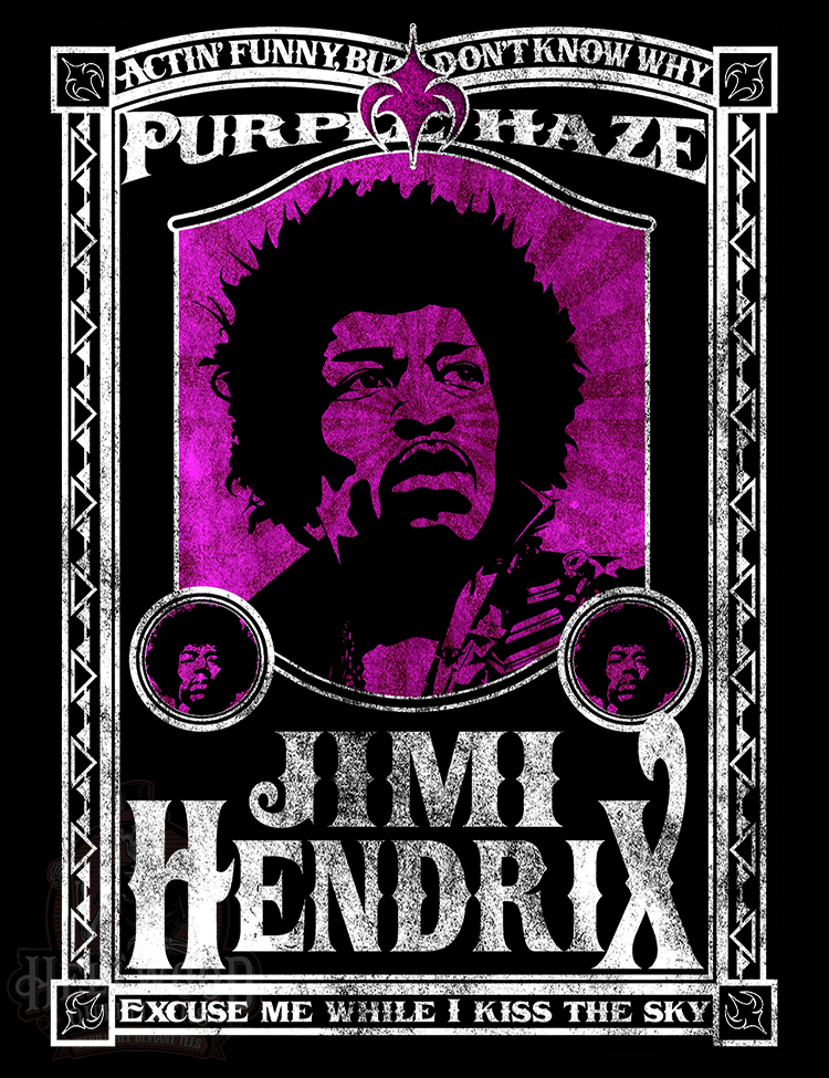 Purple Haze lyrics inspired graphic tee