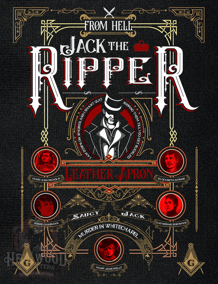 Historical crime legend Jack the Ripper ornate shirt