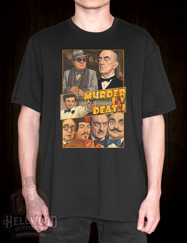 Funny whodunit movie t-shirt design