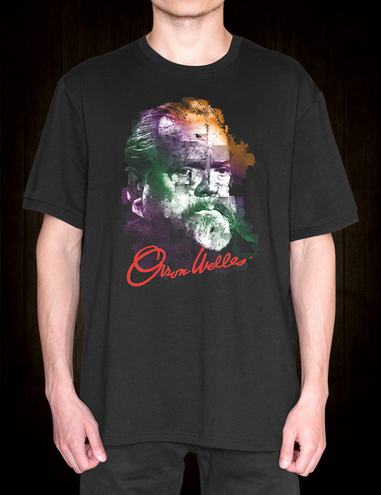 Orson Welles Portrait T-Shirt: A stylish tribute to the legendary actor, director, and producer.
