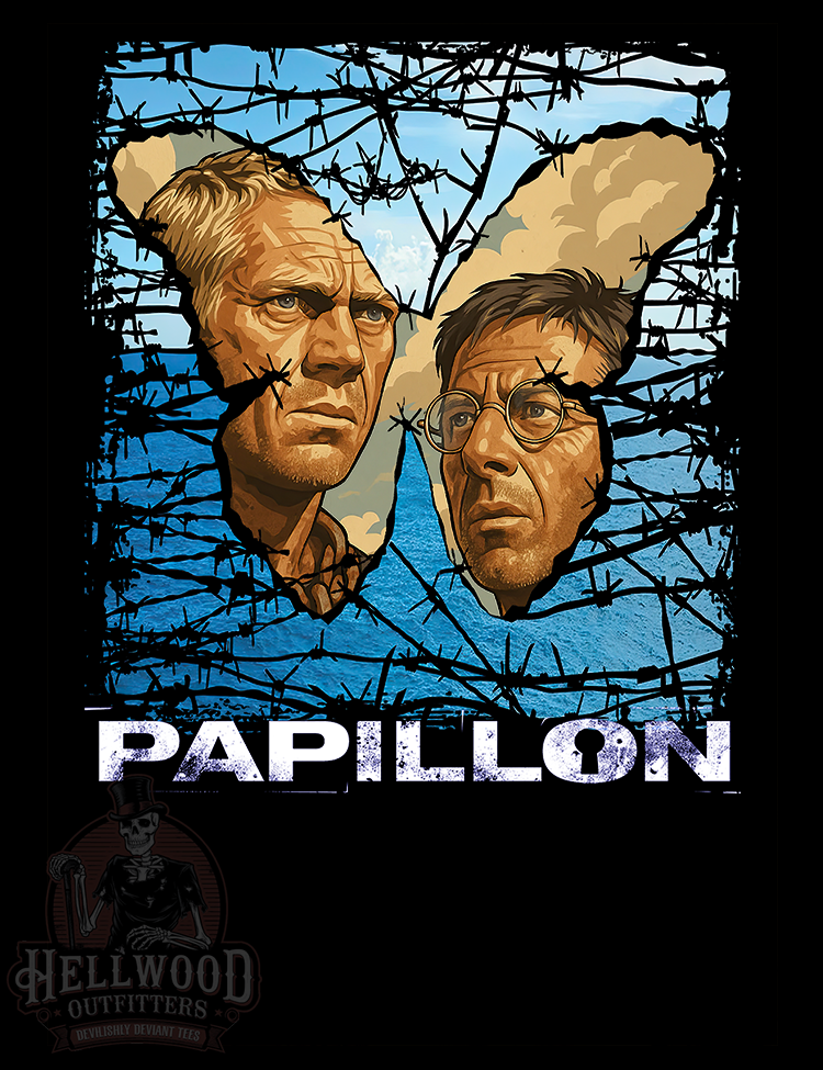Steve McQueen Papillon escape film shirt