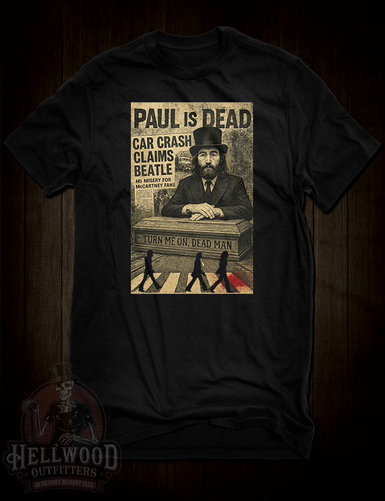 Paul Is Dead conspiracy theory tribute t-shirt