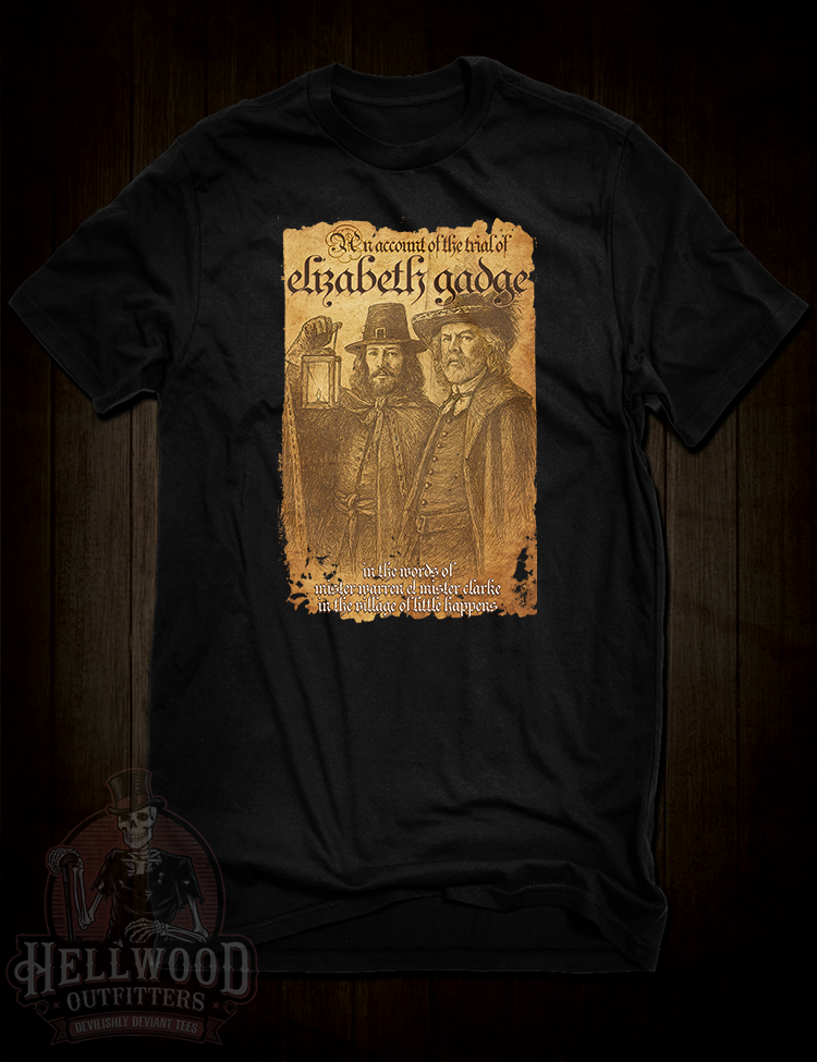 Trial of Elizabeth Gadge t-shirt from Inside No. 9