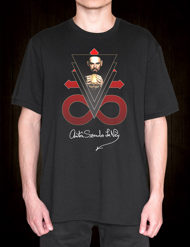 Rebellious icon: Anton Szandor Lavey Signature T-Shirt