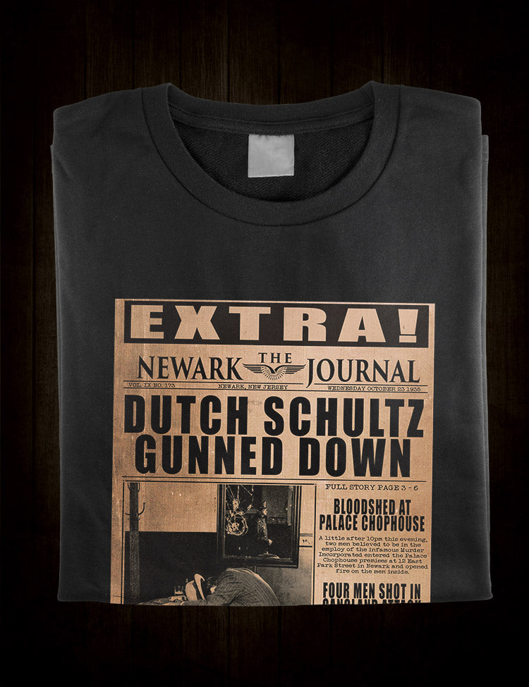 Dutch Schultz Newspaper T-Shirt - Hellwood Outfitters