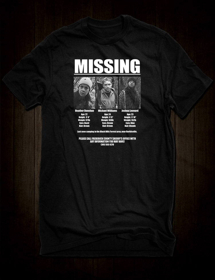 Blair Witch Project Missing Poster T-Shirt