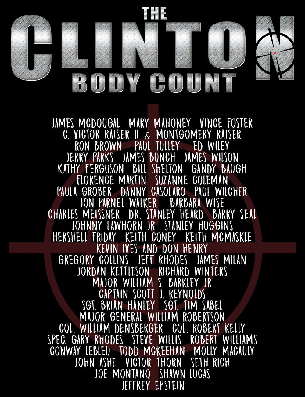 Clinton Body Count Victims T-Shirt