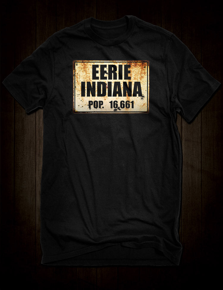 Limited edition Eerie, Indiana tee with a creepy and unsettling vibe