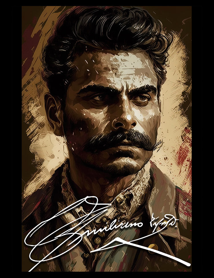 Iconic image of Emiliano Zapata on a stylish and comfortable t-shirt