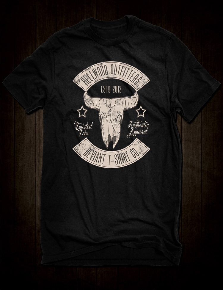 Hellwood Original T-Shirt Buffalo Skull Design