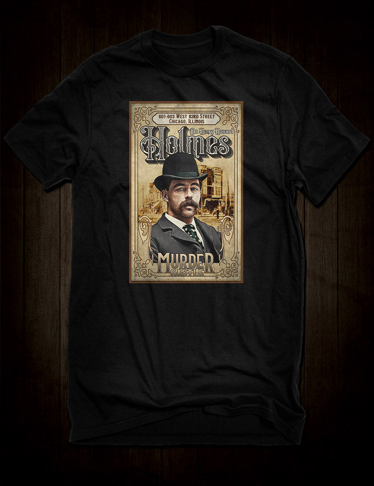 Chilling T-Shirt Design of H.H. Holmes, One of America's Most Infamous Killers