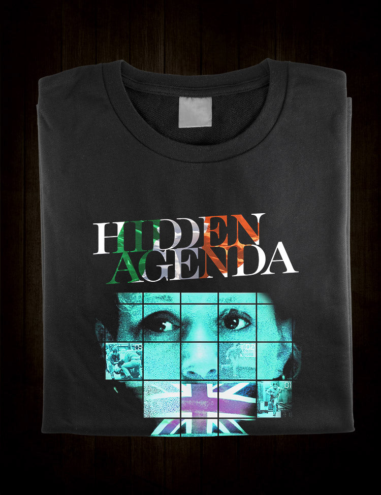 Hidden Agenda t-shirt featuring a striking and bold design