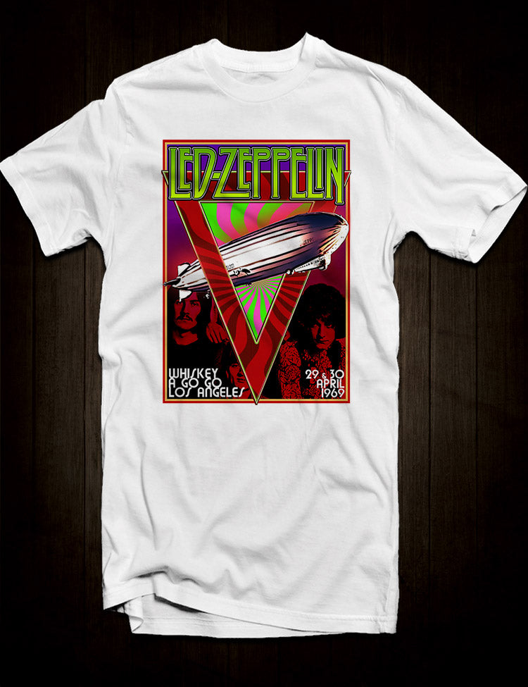 White Led Zeppelin Whiskey A Go Go T-Shirt