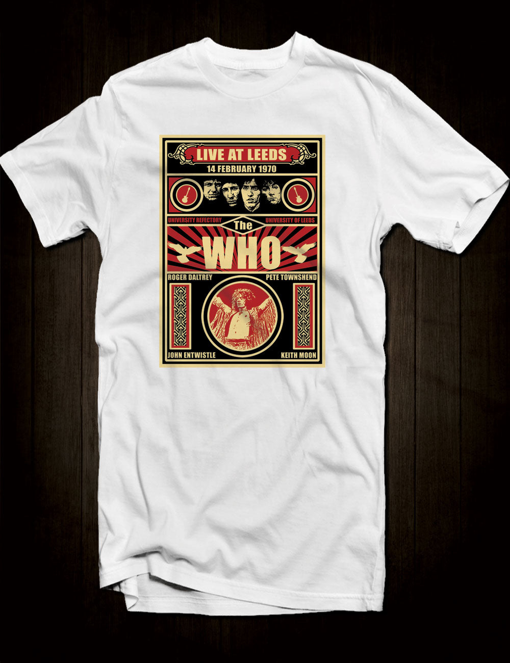 White The Who Band T-Shirt Live At Leeds