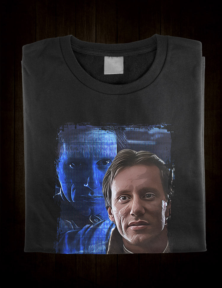 High-quality Videodrome tee with a design that pays homage to the cult classic film.