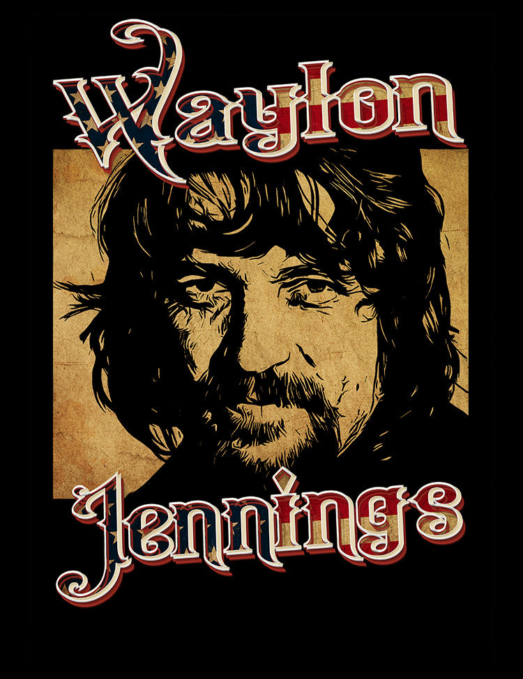 Outlaw Country T-Shirt Waylon Jennings