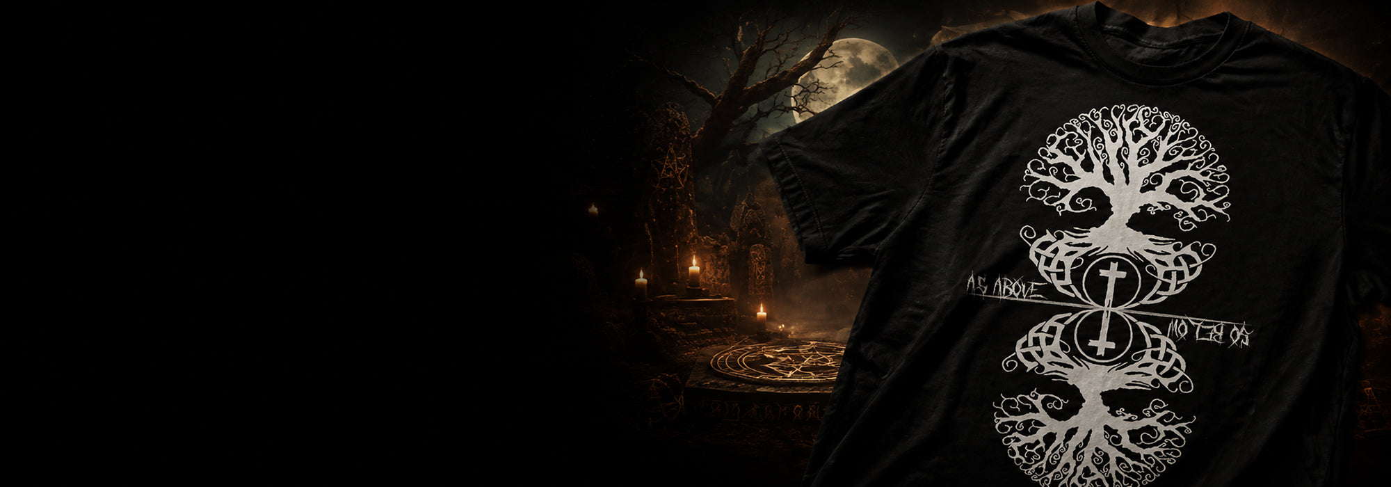 Witchcraft and magick t-shirts inspired by spellcraft, grimoires, occult symbolism and esoteric traditions