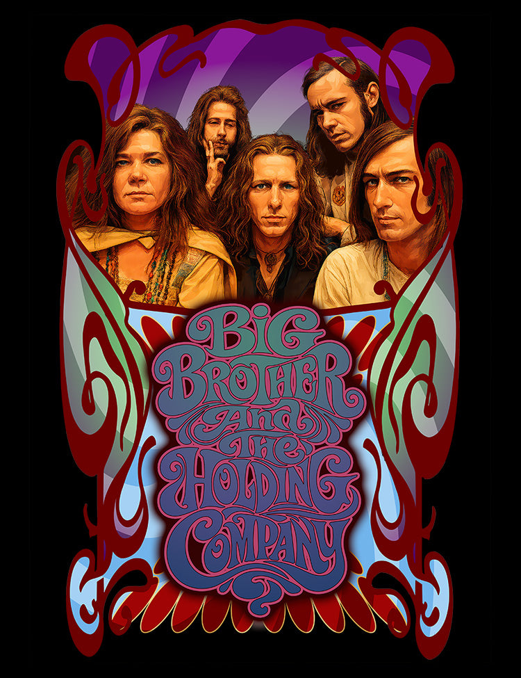 Janis Joplin Big Brother band graphic tee