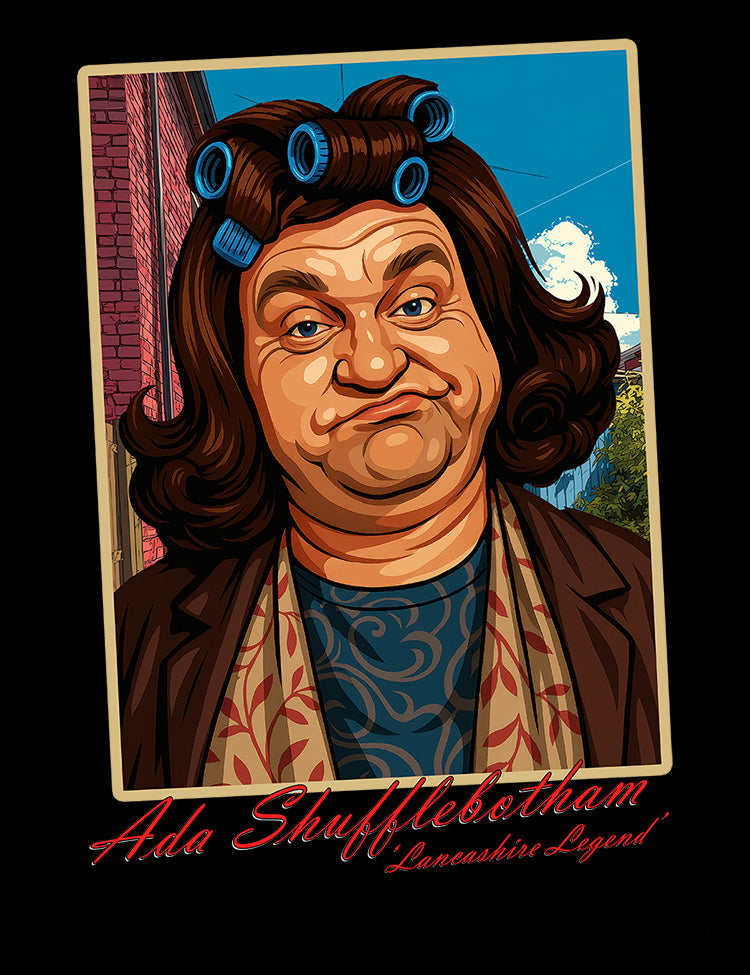 Les Dawson drag character vintage t-shirt design