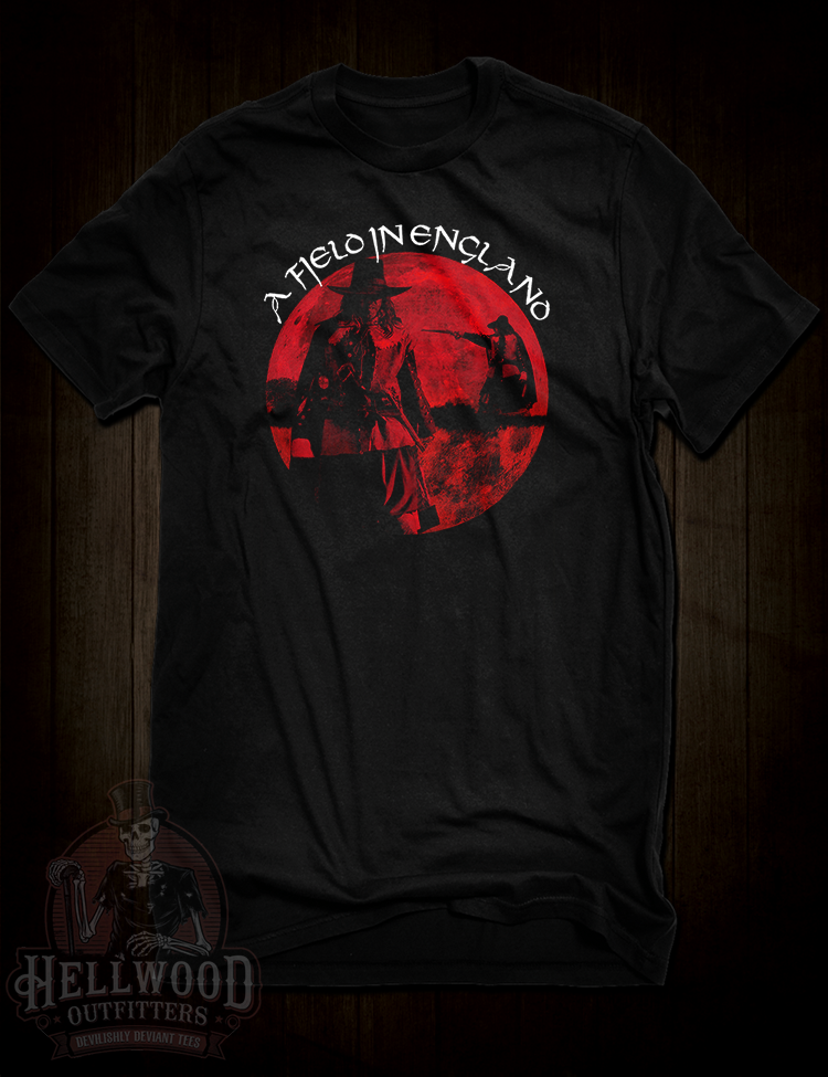 A Field In England cult horror t-shirt design