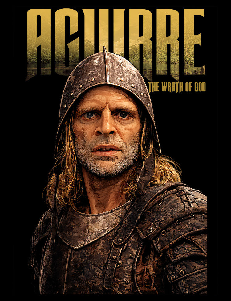 Klaus Kinski Aguirre artwork Werner Herzog film t-shirt design