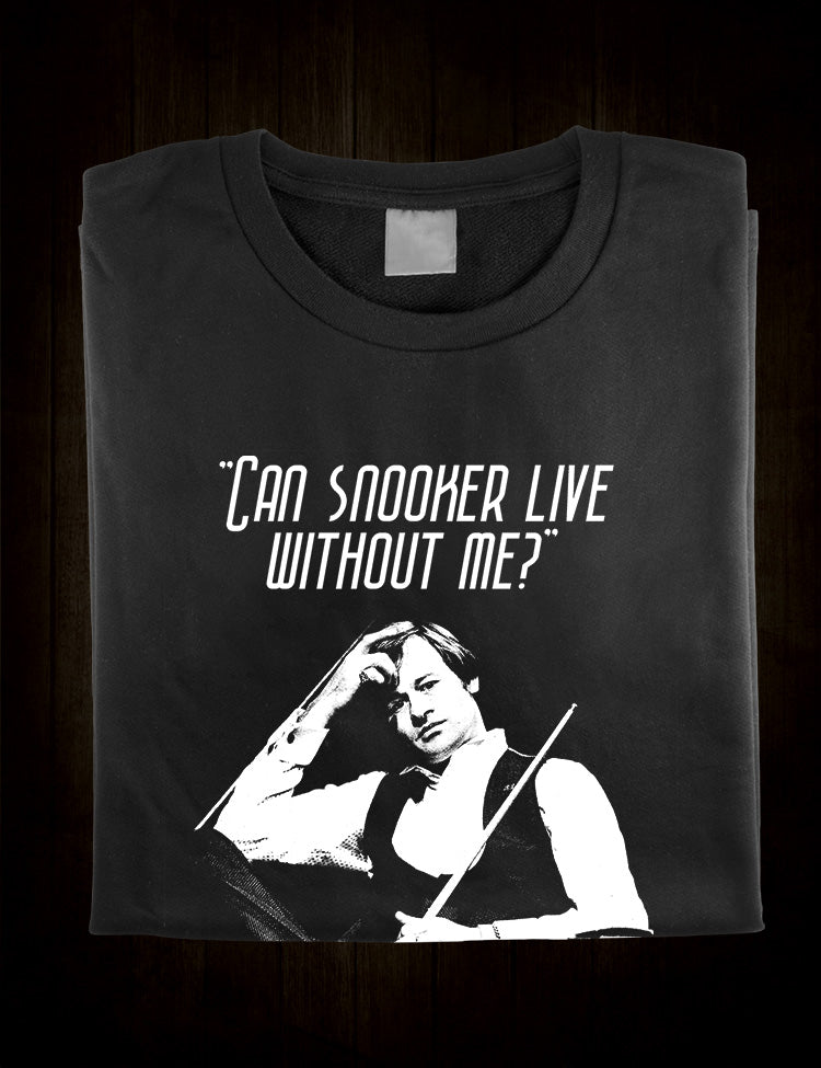 Snooker legend tribute Alex 'Hurricane' Higgins t-shirt