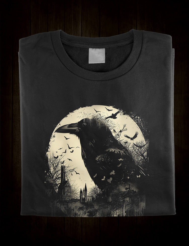 Haunting Literary Apparel - Poe Inspired T-Shirt for Literature Enthusiasts