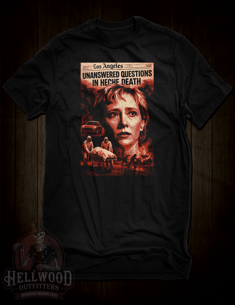Anne Heche death conspiracy graphic t-shirt design