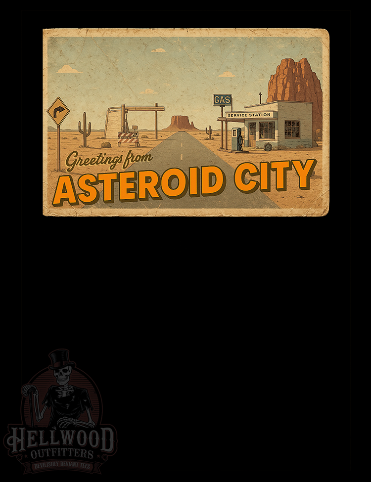 Wes Anderson Asteroid City tribute tee