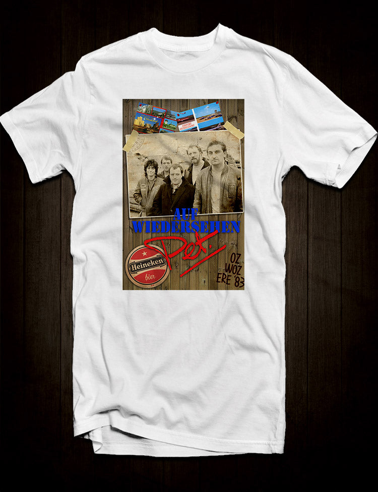 Nostalgic TV tribute: Humorous Tee inspired by the series Auf Wiedersehen Pet