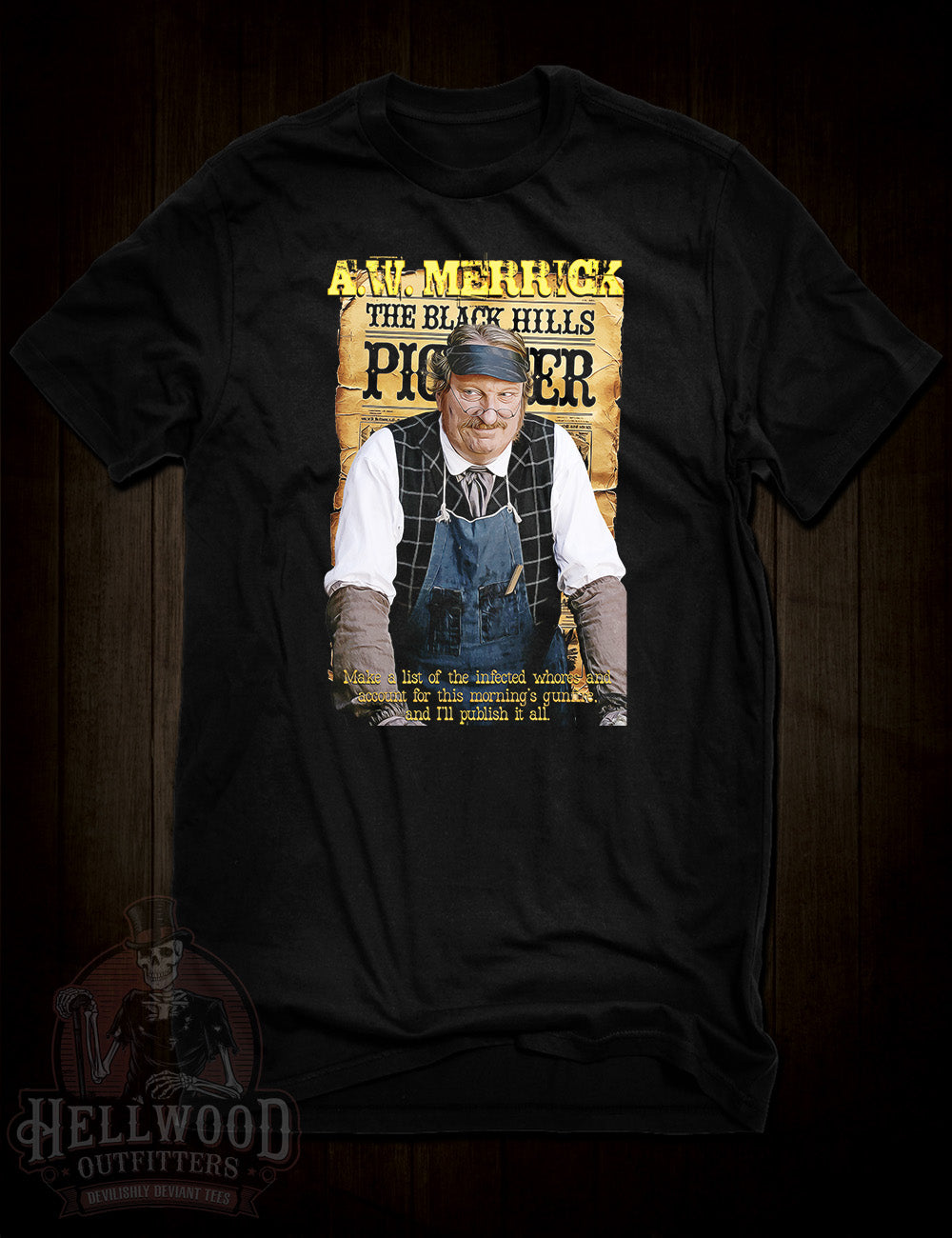 Deadwood A.W. Merrick character t-shirt