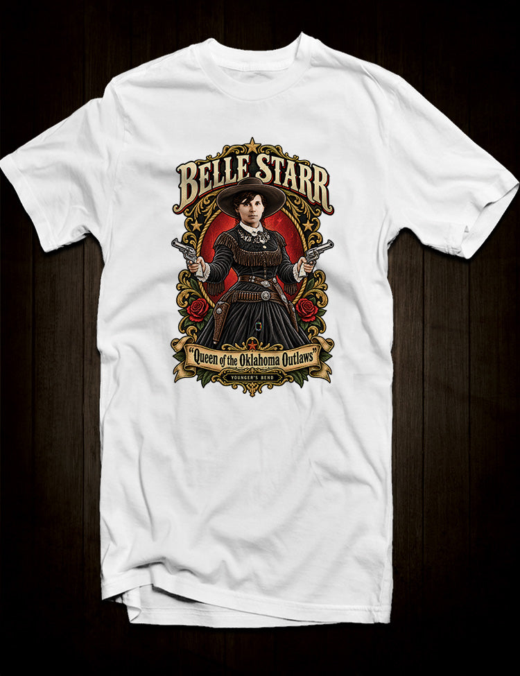 Queen of the Oklahoma Outlaws Belle Starr historical T-shirt