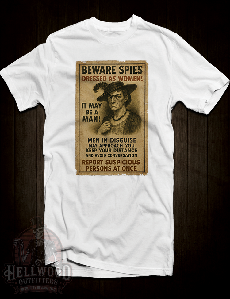Paranoid poster art t-shirt satire
