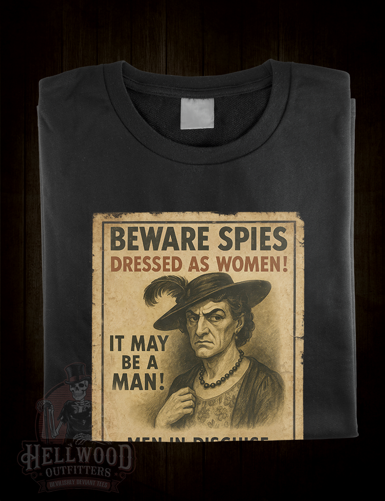 Dark humor historical propaganda tee
