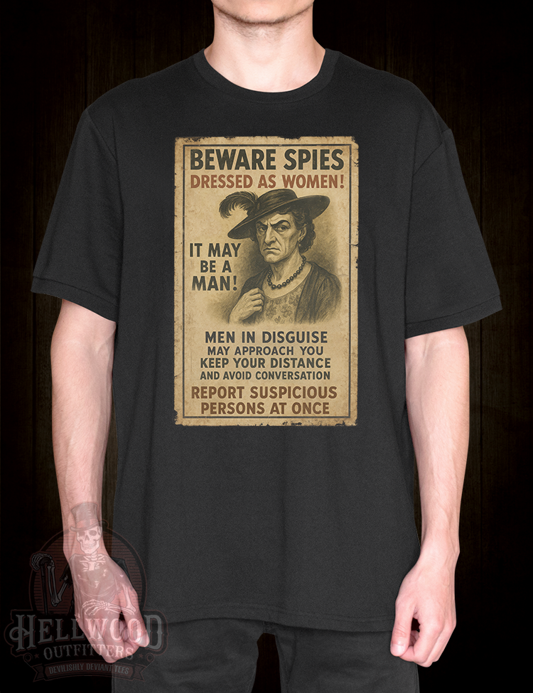 WWII era drag disguise alert satirical shirt