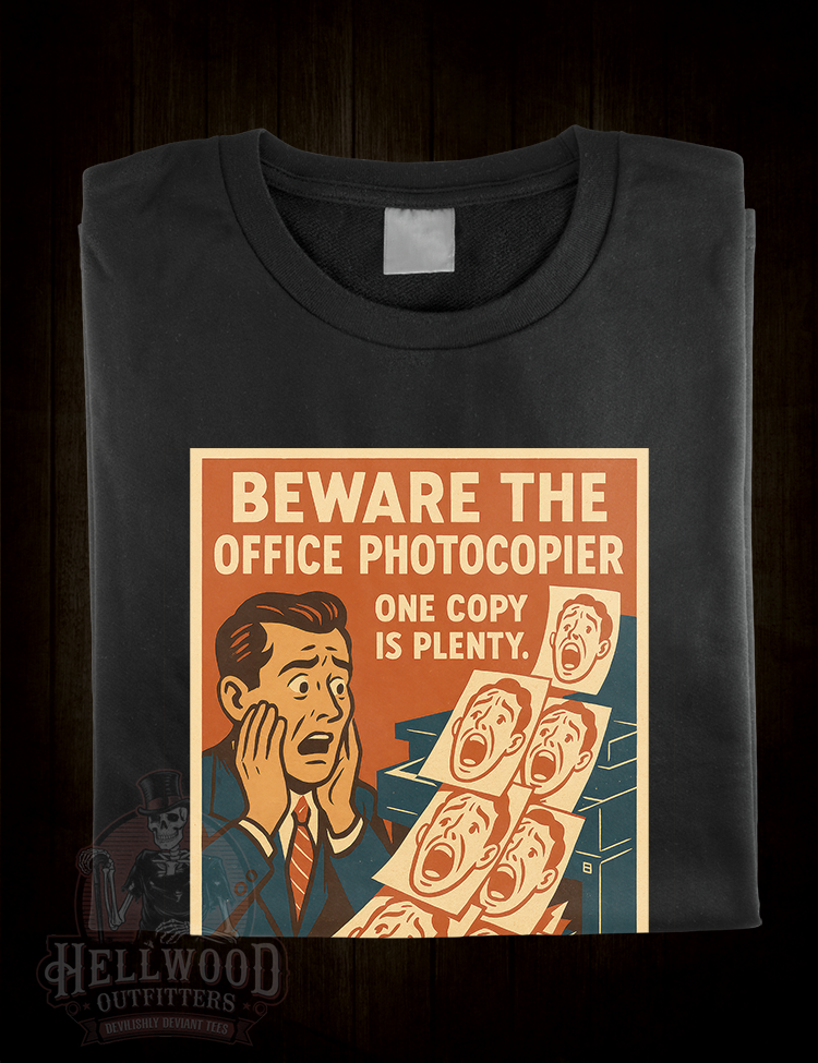 Surreal workplace humour t-shirt anti-bureaucracy art