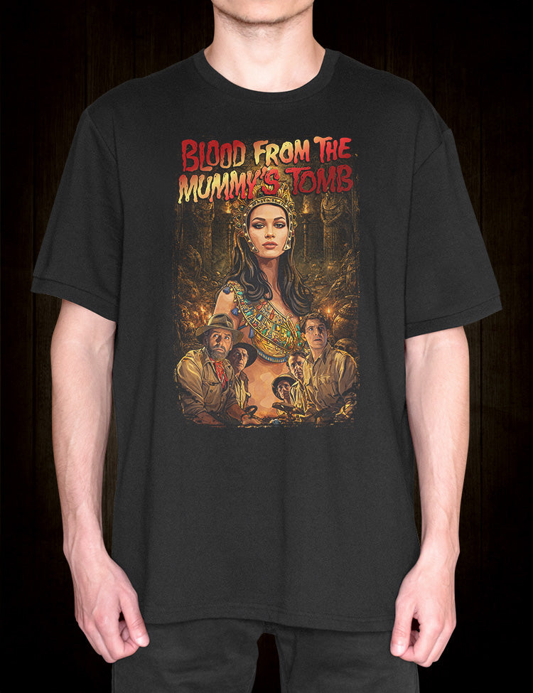 Blood From The Mummy's Tomb cult horror movie t-shirt