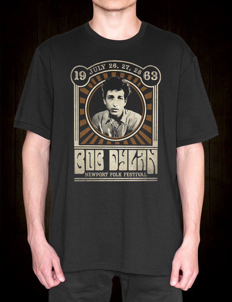 Bob Dylan Newport Folk Festival 1963 T-Shirt