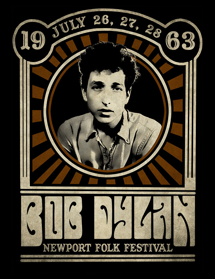 Bob Dylan Newport Folk Festival 1963 T-Shirt