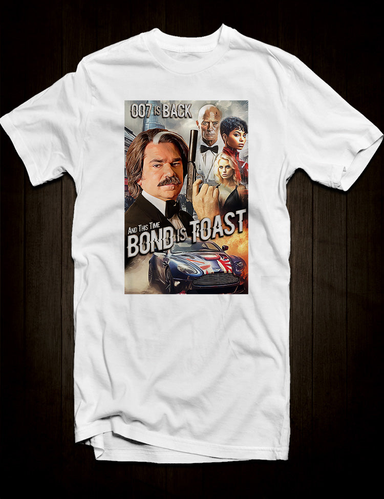 Humorous James Bond Tribute Shirt - Toast for Bond Tee